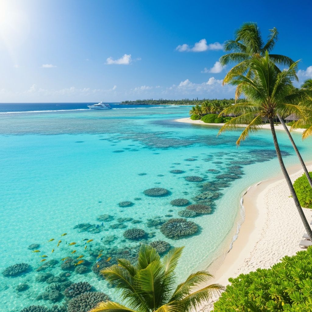 Mauritius crystal clear lagoon